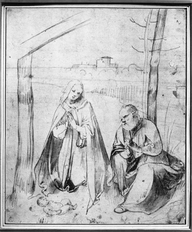 Il Romanino-162-Sacra Famiglia in un paesaggio - Vienna, Albertina